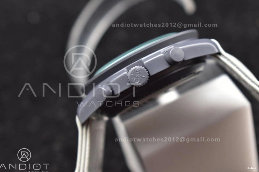 on Nylon Bioceramic Strap Moonwatch Swatch Mission x Omega Quartz Mercury to 1125